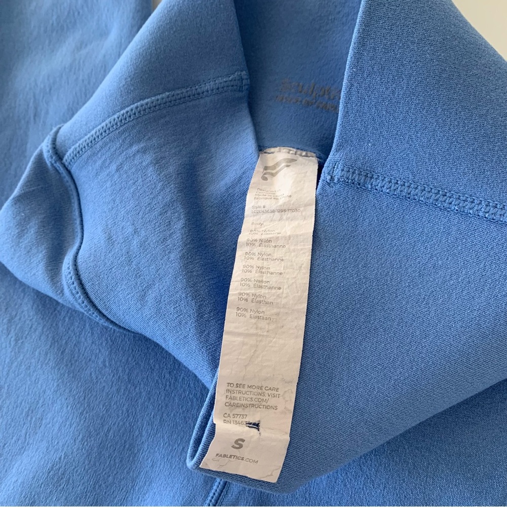 Fabletics Sculptknit custom length Blue High-Waisted Leggings - Picture 4 of 6
